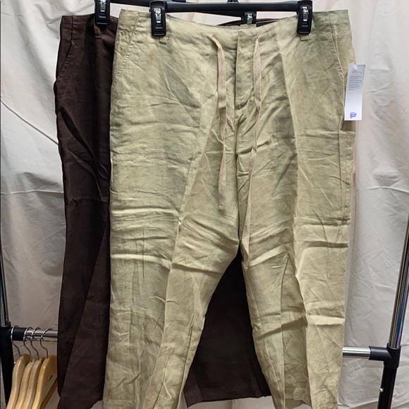 NWT - 2 pairs 16P St John’s Bay linen Capri - Picture 1 of 6